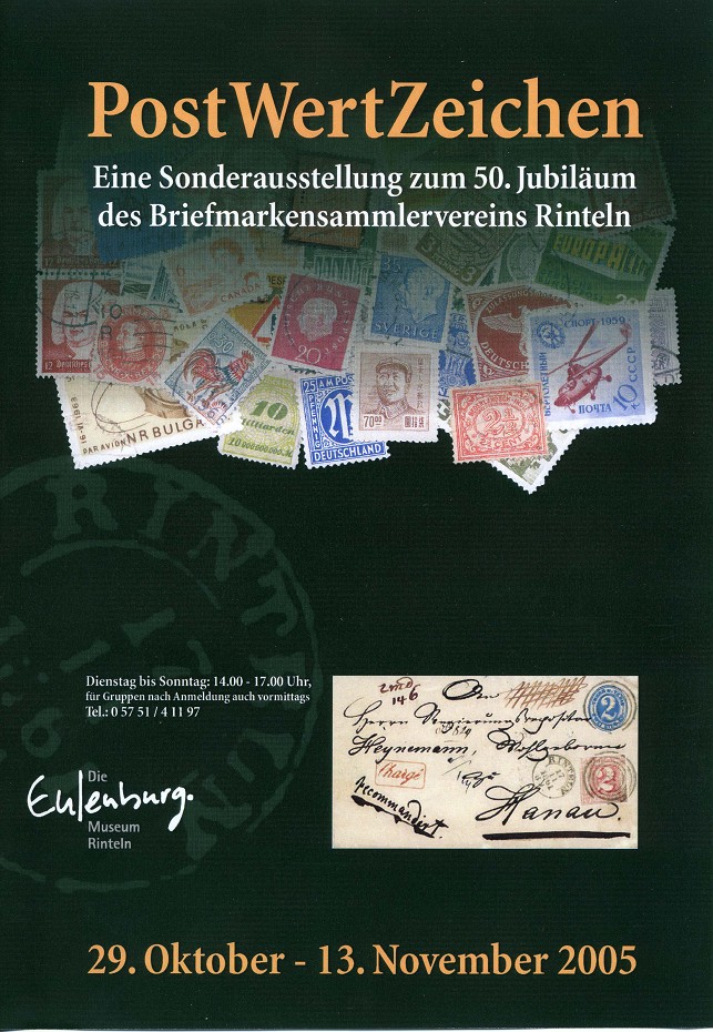 Plakat für die Sonderausstellung zum Thema PostWertZeichen