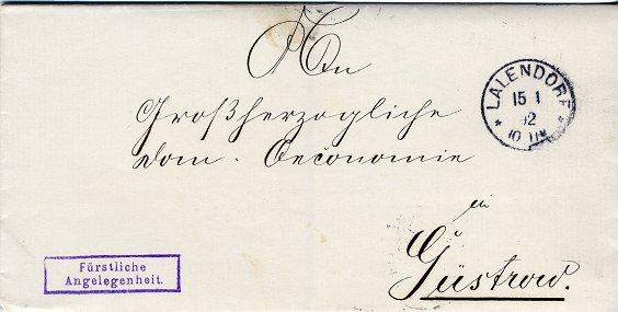 Brief aus Lalendorf nach Güstrow