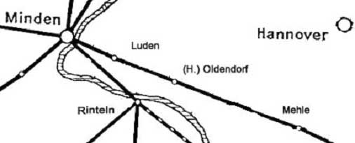 Preußische Postlinie durch die hessische Grafschaft Schaumburg